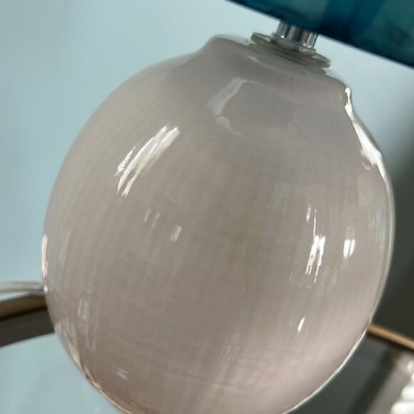 HANDCRAFTED Accent Lamp with Hand-Painted Shade (Shades of Blue) - Picture 9 of 12